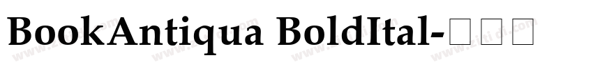 BookAntiqua BoldItal字体转换